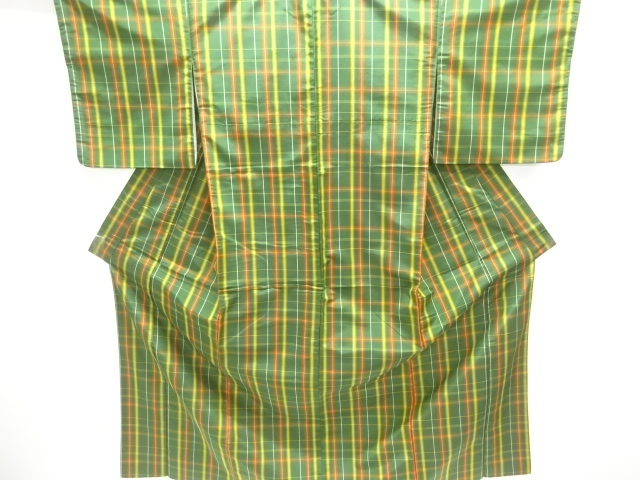 JAPANESE KIMONO / YONEZAWA TSUMUGI / ENSEMBLE / WOVEN GRID